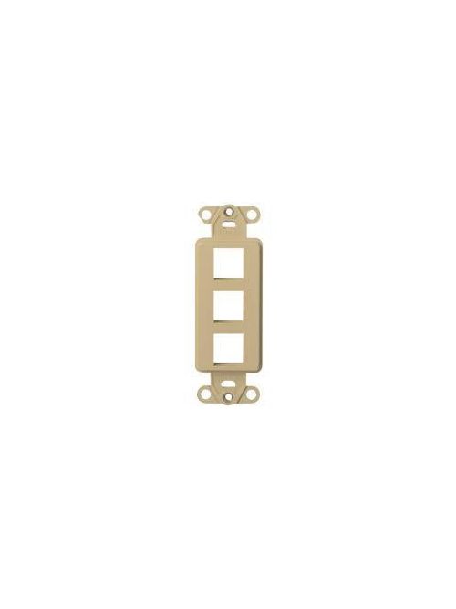 Product image for Ortronics OR-KSDS3-13 3-Port Electrical Ivory Thermoplastic Decora Empty Wallplate Insert