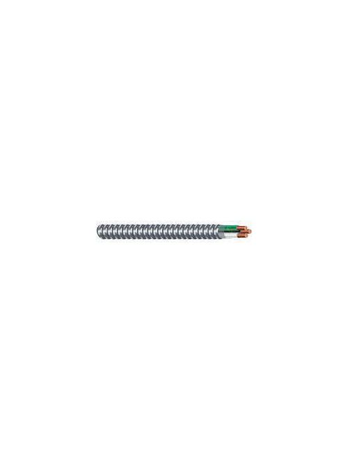 Product image for MC-A BX 3/3 Stranded Copper Conductor, Aluminum Armor Cable (Black,White,Red) (Cut to Length)