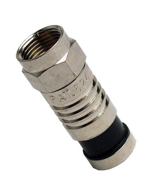 Product image for Platinum Tools 18012 F RG59 Nickel Plated Compression Connector