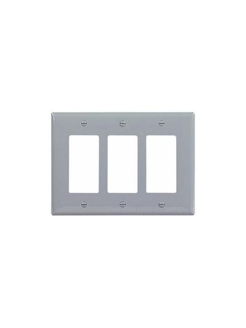 Product image for EWD PJ263GY Wallplate 3G Decorator