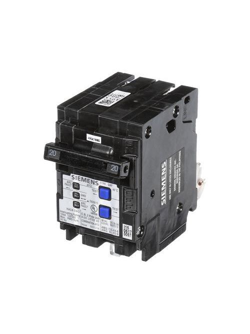 Siemens Industry Q220AFCP 2-Pole 20 Amp 120/240 VAC 10 kA Circuit Breaker Siemens Industry Q220AFCP 2-Pole 20 Amp 120/240 VAC 10 kA Circuit Breaker