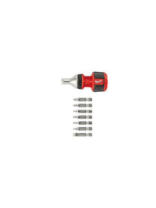 Product image for Milwaukee 48-22-2320 Compact 8IN1 Ratchet Multi Bit Driver