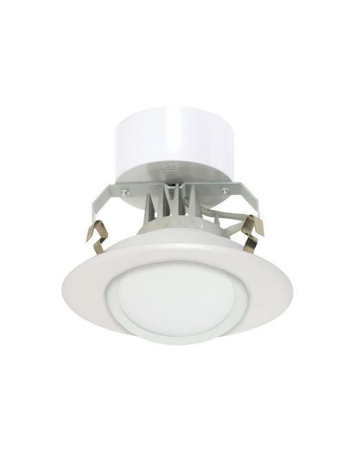 Product image for Satco S9120 - 10.4 watt LED Directional Downlight Retrofit Kit; 4" Gimbaled; 3000K; Medium base; 120 volts; Dimmable
