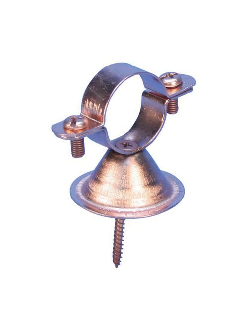 Product image for Caddy BH0050CP BH Bell Hanger Pipe Clamp, 1/2" Pipe, 0.84" OD, 1.6"