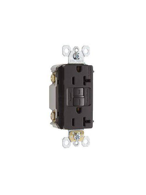 Product image for Pass & Seymour 2097 20A 125V Self-Test GFCI, Brown