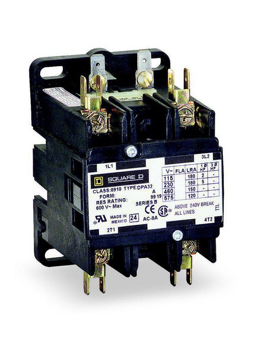 Product image for Square D 8910DPA62V06 440/480 VAC 60 Amp 2-Pole NEMA 1 Non-Reversing Definite Purpose Contactor