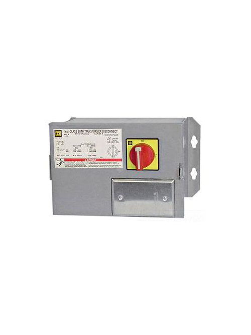 Square D 9070MN500G0D1 500 VA 240 x 480 VAC Primary 120 VAC Secondary NEMA 1 Control Transformer Disconnect