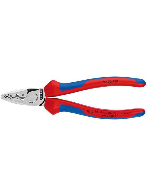 Product image for KNIPEX 97-72-180 7-1/4 CBL CRMPNG PLR