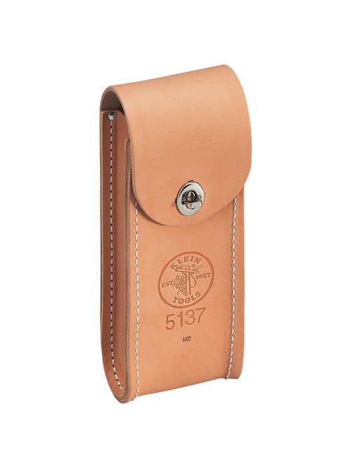 Product image for Klein 5137 3-1/2" x 9-1/2" Leather Voltage Tester Case