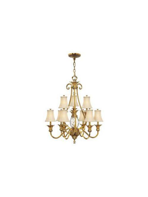 Product image for Plantation 10 Light Large Chandelier - Burnished Brass