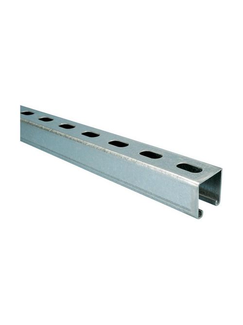 Product image for Caddy A14H2000PG Strut Channel Type A, Slotted, Steel, PG, 20' x 1.625" x 1.625" x 14 GA