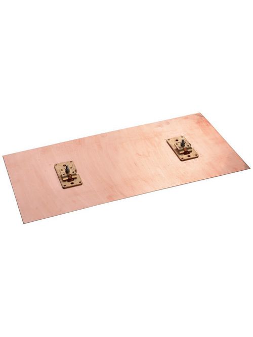 Product image for Erico LPC750 Copper Ground Plate with Cable Attachments, 2 x 12" x 24"