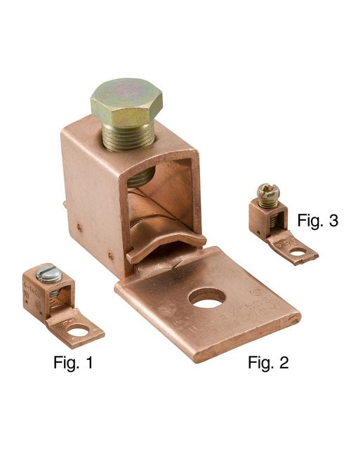 ILSCO XT-0 6 to 1/0 AWG 1/4 Inch Stud Copper 1-Conductor 1-Hole Mechanical Lug ILSCO XT-0 6 to 1/0 AWG 1/4 Inch Stud Copper 1-Conductor 1-Hole Mechanical Lug
