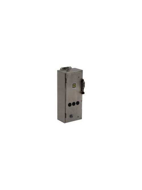 Product image for Square D 8538SFW15V03 220/240 VAC 50 Hp 3-Pole NEMA 4/4X Full Voltage Non-Reversing Combination Starter