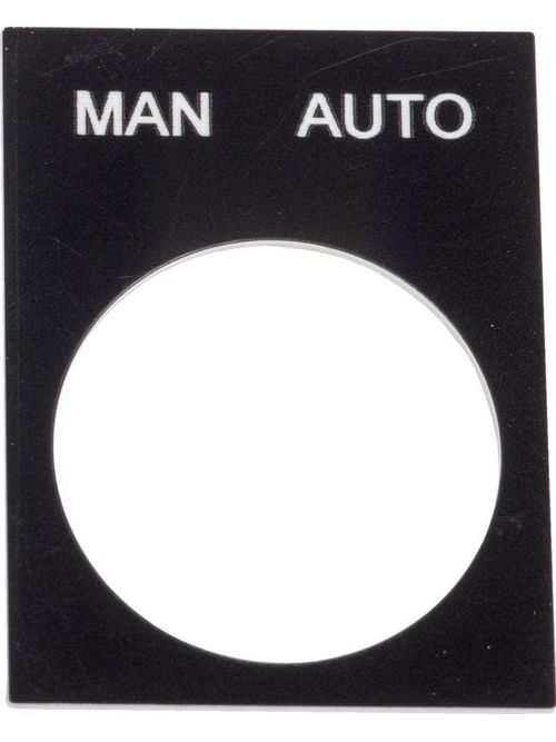 Product image for Square D ZB2BY2372 30 x 40 mm White/Black PVC Man Auto Standard Legend Plate