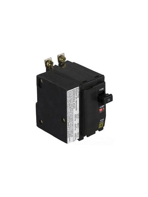 Product image for Square D QOB2201042 2-Pole 20 Amp 120/240 Volt Bolt-On Thermal Magnetic Miniature Circuit Breaker