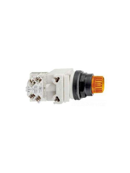 Product image for Square D 9001SK2L1AH1 30 mm 600 VAC Momentary 1NO 1NC Amber Body Plastic Bezel Illuminated Push Button