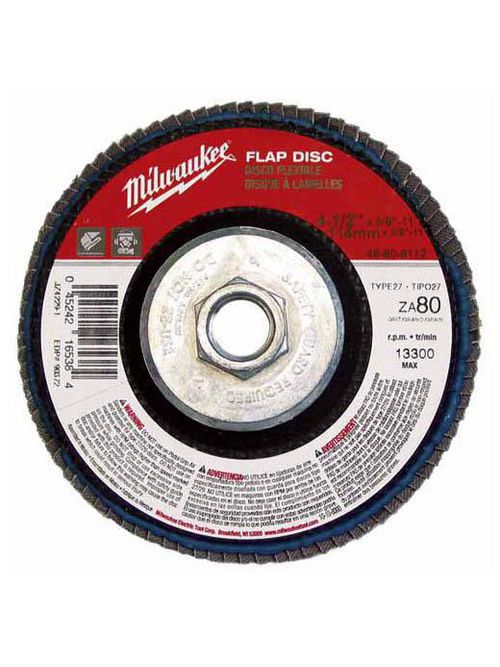 Product image for Milwaukee 48-80-8112 FLAP DISC 4-1/2 X 5