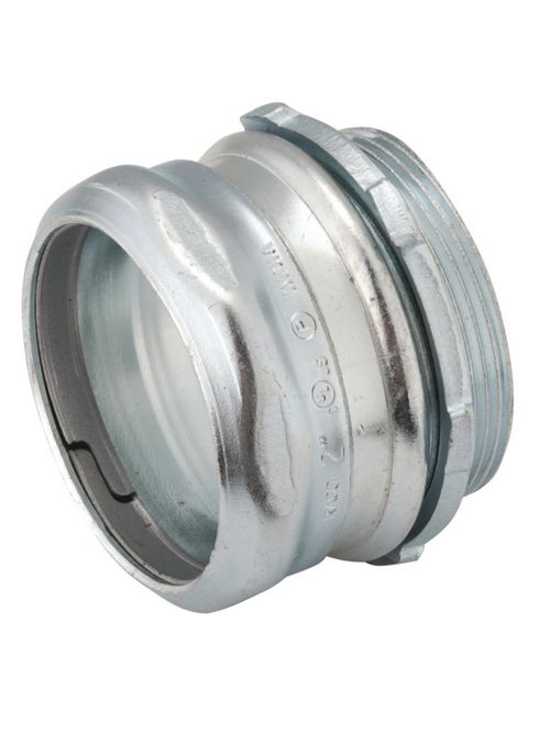 Product image for Raco 2944US 3-1/2" EMT Compression Connector, Uninsulated, Steel (USA)