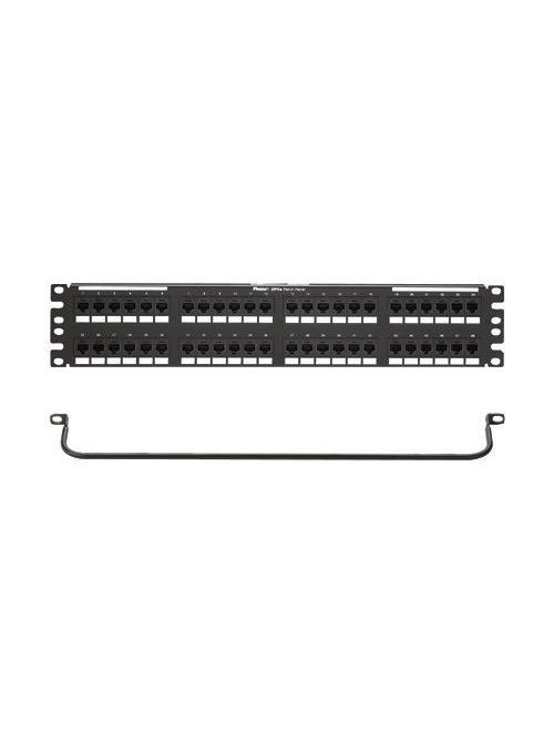 Product image for Panduit DPKR24688TG Punchdown Patch Panel Kit, Cat 6, Flat, 24 Port, 1RU