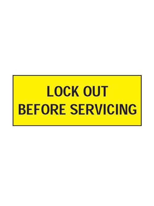 Product image for PAN PVS0204C176Y Sign, Caution Lock