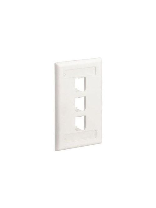 Product image for Panduit CFPL3EI PAN CFPL3EI Faceplate, 3 Port, Sing