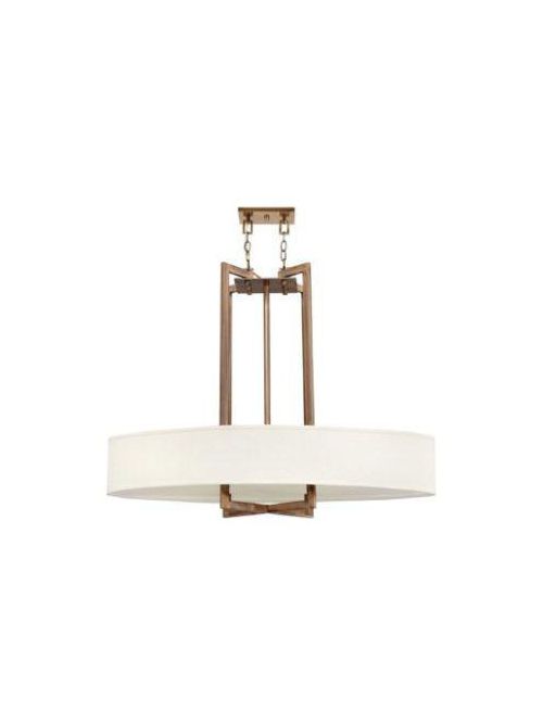 Product image for Hampton 4 Light Large Oval Drum Chandelier - Brushed Bronze