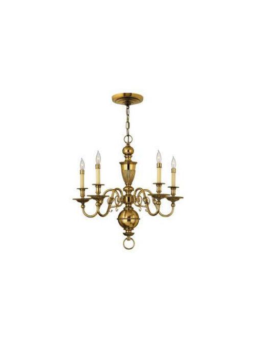 Product image for Cambridge 5 Light Small Chandelier - Burnished Brass
