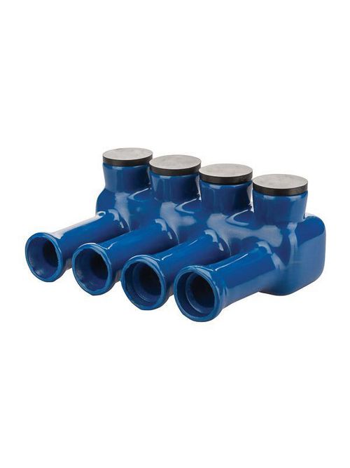 Product image for NSI IPLW250-4 Polaris Blue 4-Port 250 Multi-Cable Tap Connector