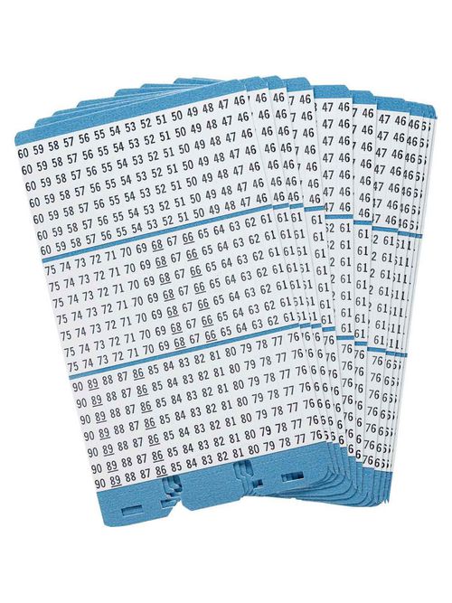 Brady PWM-46-90 10 Page Black/White Vinyl 46 to 90 Legend Pre-Printed Wire Marker Book Brady PWM-46-90 10 Page Black/White Vinyl 46 to 90 Legend Pre-Printed Wire Marker Book