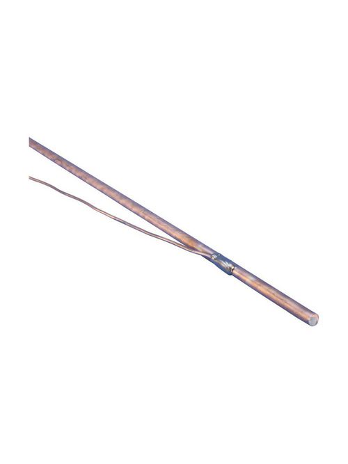 Product image for Erico 6138629 Copper-Bonded Ground Rod, One Pigtail, 3/8" dia, 6', 5 mil Plating