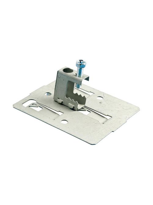 Product image for Caddy SBT18BC SBT-BC Multiple Conduit Mounting Plate with Beam Clamp, 1/2" Max Flange