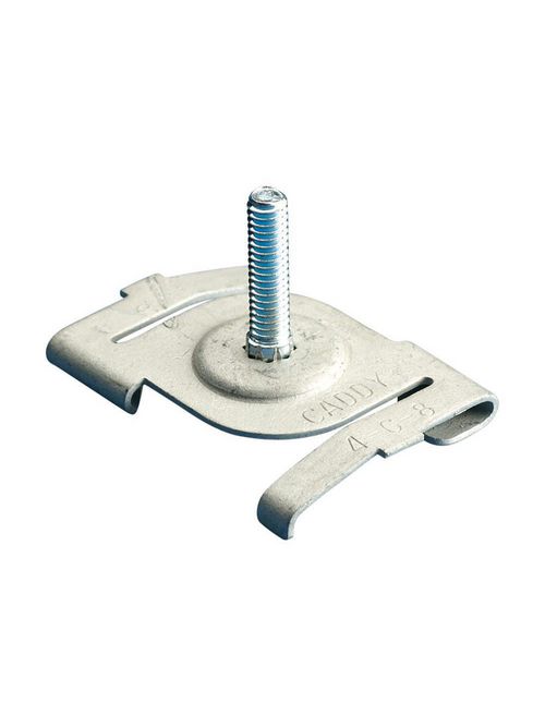 Product image for Caddy 2G9S10WB 2G9 Twist Clip for Track Lighting, Narrow Grid, 5/8" Screw, Brass Barrel Nut