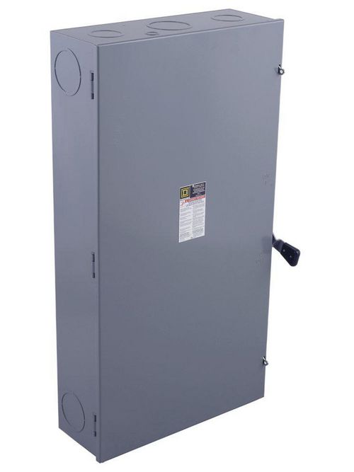 Product image for Square D D325NT 240 Volt 400 Amp 3-Pole 4-Wire NEMA 1 Fusible General Duty Safety Switch