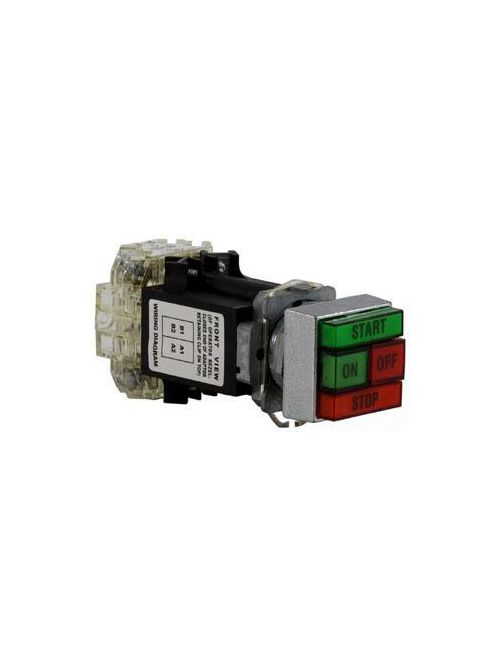 Product image for Square D 9001KXRL138 30 mm Green/Red Body Momentary Extended Push Button Operator