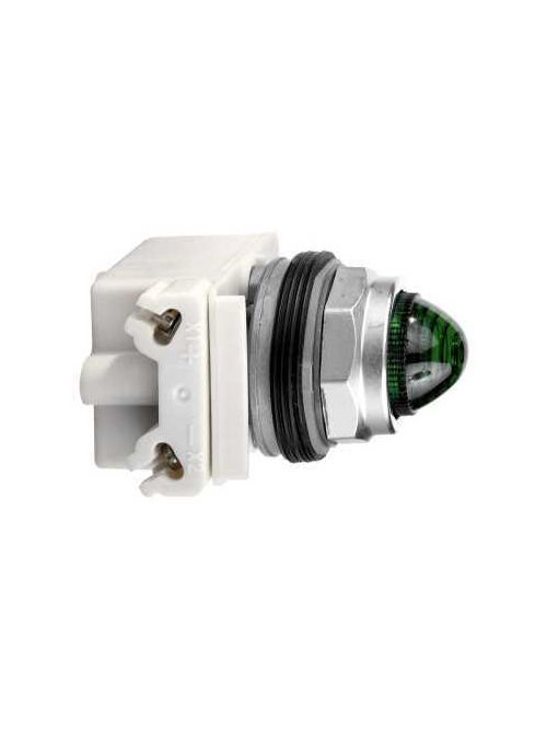 Product image for Square D 9001KP5G9 30 mm 380/480 Volt Green Lens Metal Bezel Incandescent Standard Octagonal Pilot Light