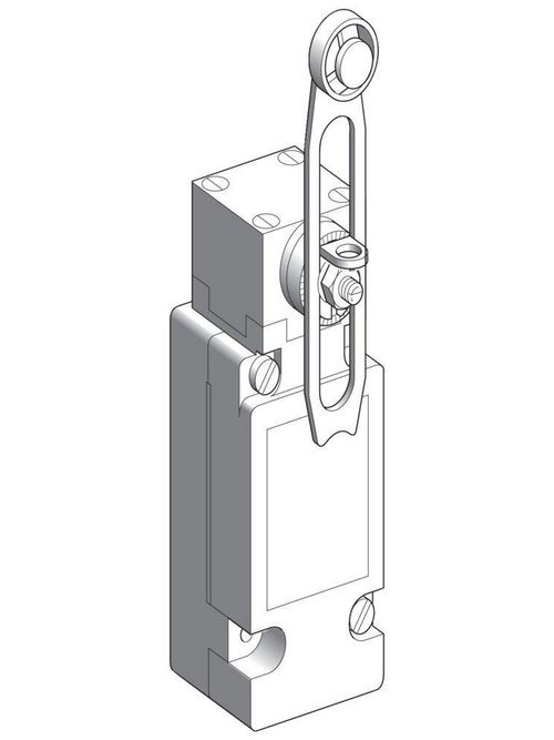 Product image for TES XCKJ110541 Limit switch, XC Standard, XCKJ, thermoplastic plastic roller lever var. length, 1C/O, snap, Pg13