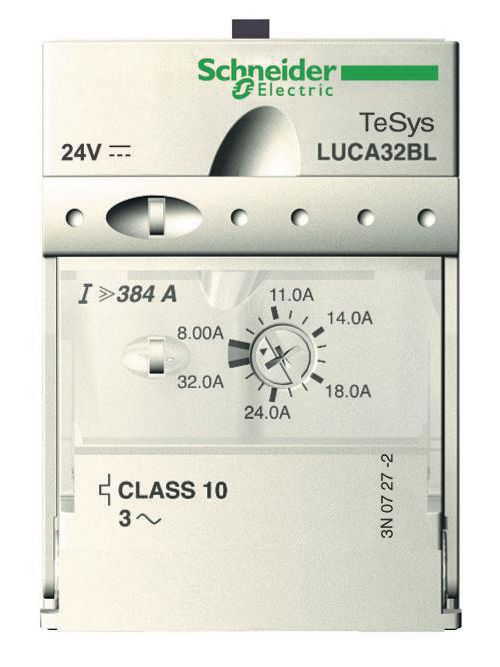 Product image for Square D LUCAX6FU 110 to 240 VAC 0.15 to 0.6 Amp 3-Phase Class 10 Thermal Motor Starter Standard Control Unit