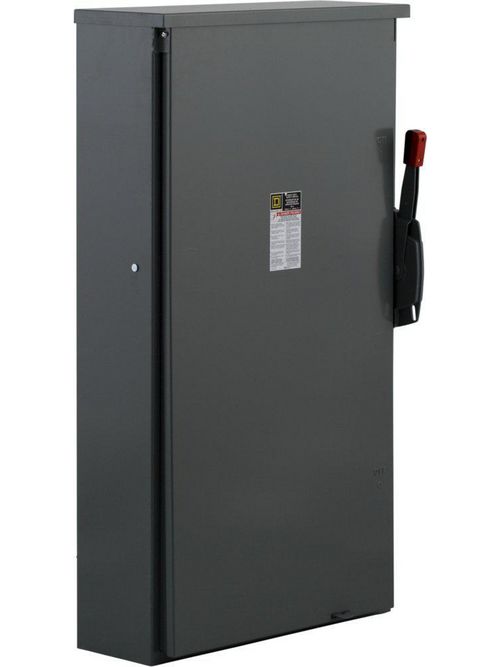 Product image for Square D H226R 240 VAC 600 Amp 2-Pole Class R Fusible Heavy Duty Safety Switch