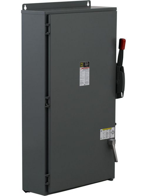 Product image for Square D H266AWK 600 VAC 600 Amp 2-Pole Class R Fusible Heavy Duty Safety Switch
