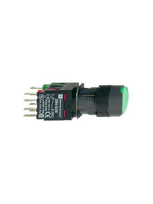 Product image for Square D XB6AA31B 16 mm 240 VAC 1.5 Amp 1NO Green Round Flush/Spring Return Non-Illuminated Push Button