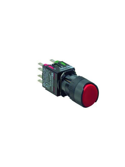 Product image for Square D XB6AA45B 16 mm 240 VAC 1.5 Amp 1NO 1NC Red Round Flush/Spring Return Non-Illuminated Push Button