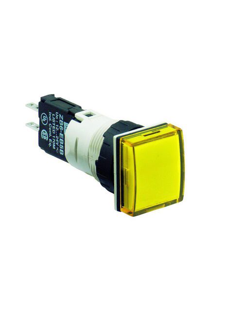 Product image for Square D XB6CV5BB 16 mm 240 VAC 1.5 mA Yellow Square Pilot Light