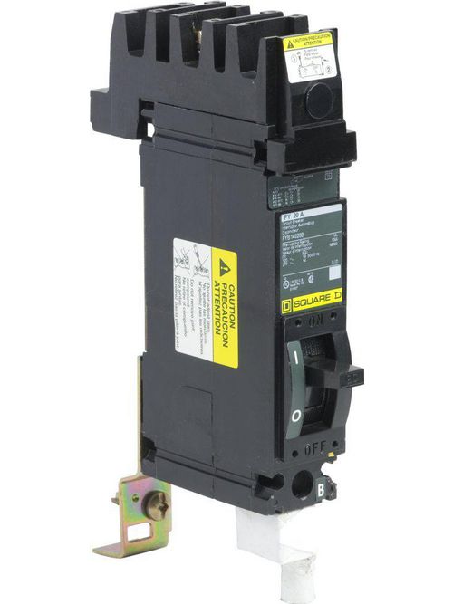Product image for Square D FYB14020B 1-Pole 20 Amp 277 Volt Thermal Magnetic Molded Case Circuit Breaker