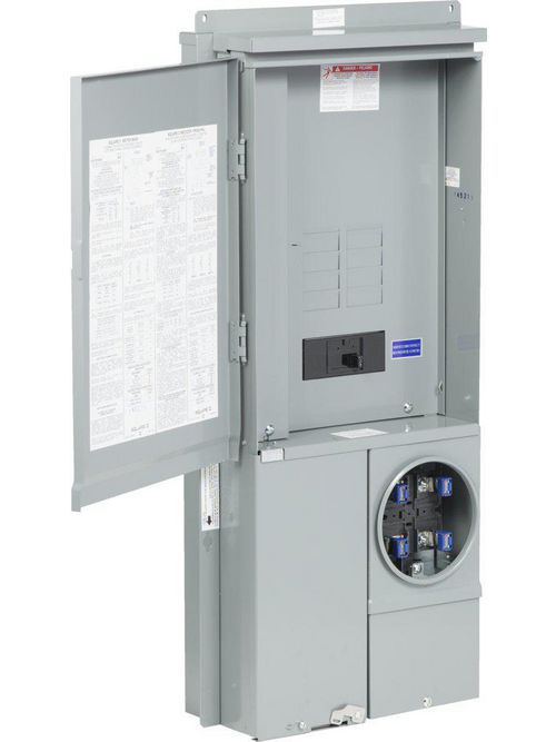 Product image for Square D SC816F200F 240 VAC 200 Amp 1-Phase 3-Wire Overhead/Underground Service Ring Type Combination Meter Main