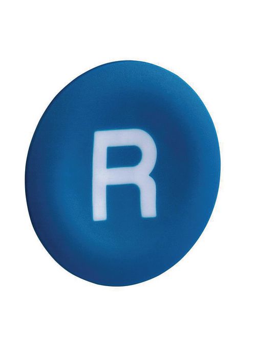 Product image for Square D ZBA639 22 mm Blue Round Flush Push Button Cap