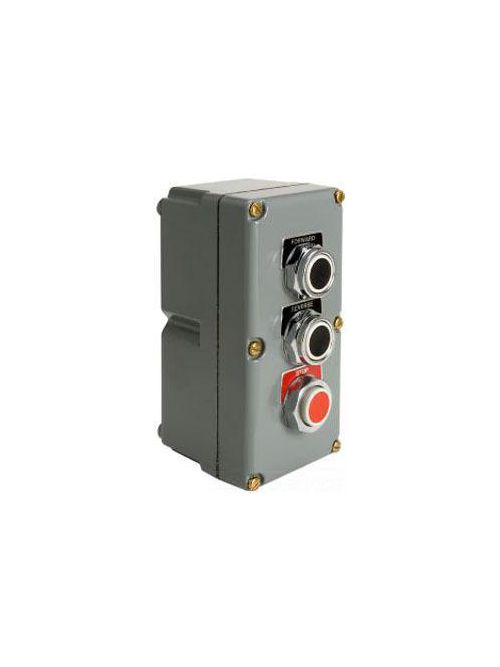 Product image for Square D 9001KYK326 600 VAC 10 Amp 3NO 3NC NEMA 1/3/4/13 Die-Cast Zinc Push Button Control Station