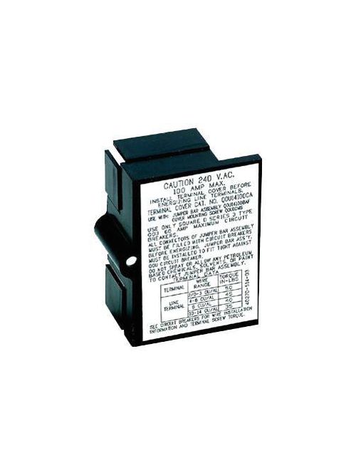 Product image for Square D QOU14100BALB 4-Pole 1-Phase 100 Amp Circuit Breaker Left Side Wiring Jumper Bar Base