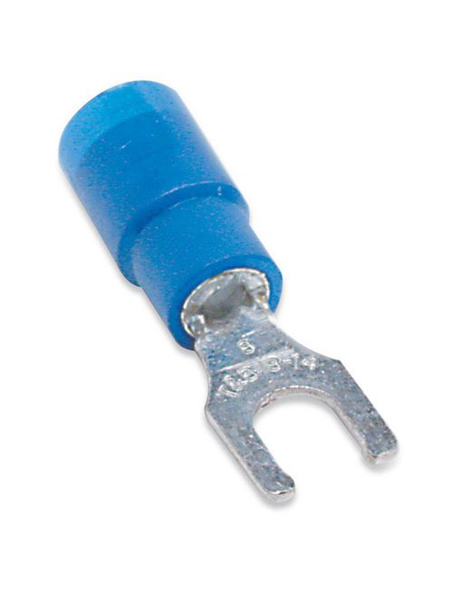 Thomas & Betts 14RB-6FLX 18-14 AWG Wire Range Expanded Insulated Vinyl Locking Fork Terminal Thomas & Betts 14RB-6FLX 18-14 AWG Wire Range Expanded Insulated Vinyl Locking Fork Terminal
