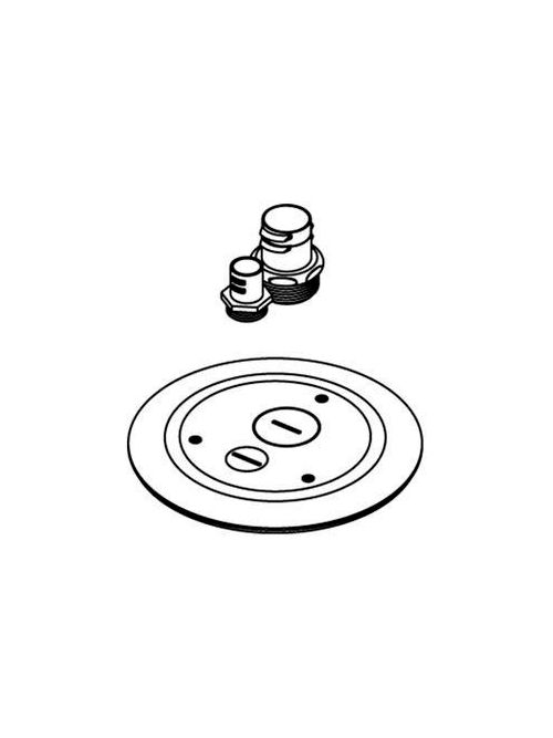 Product image for Wiremold 4FFCTCBK 4 Inch Black Poke-Through Flange and Conduit Adapter Assembly